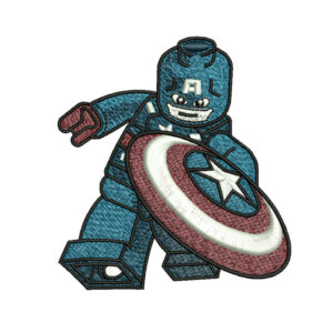 Lego Captain America Embroidery Design
