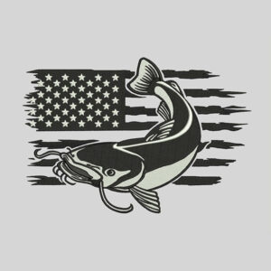 US Catfish Embroidery Design