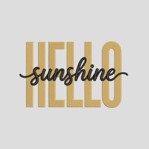 Hello Sunshine Embroidery Design