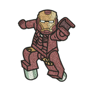 Lego Iron Man Embroidery Design